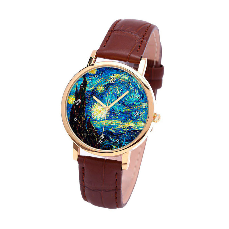 Starry Night Watch - Van Gogh Art Wrist Watch