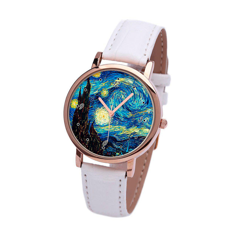 Starry Night Watch - Van Gogh Art Wrist Watch